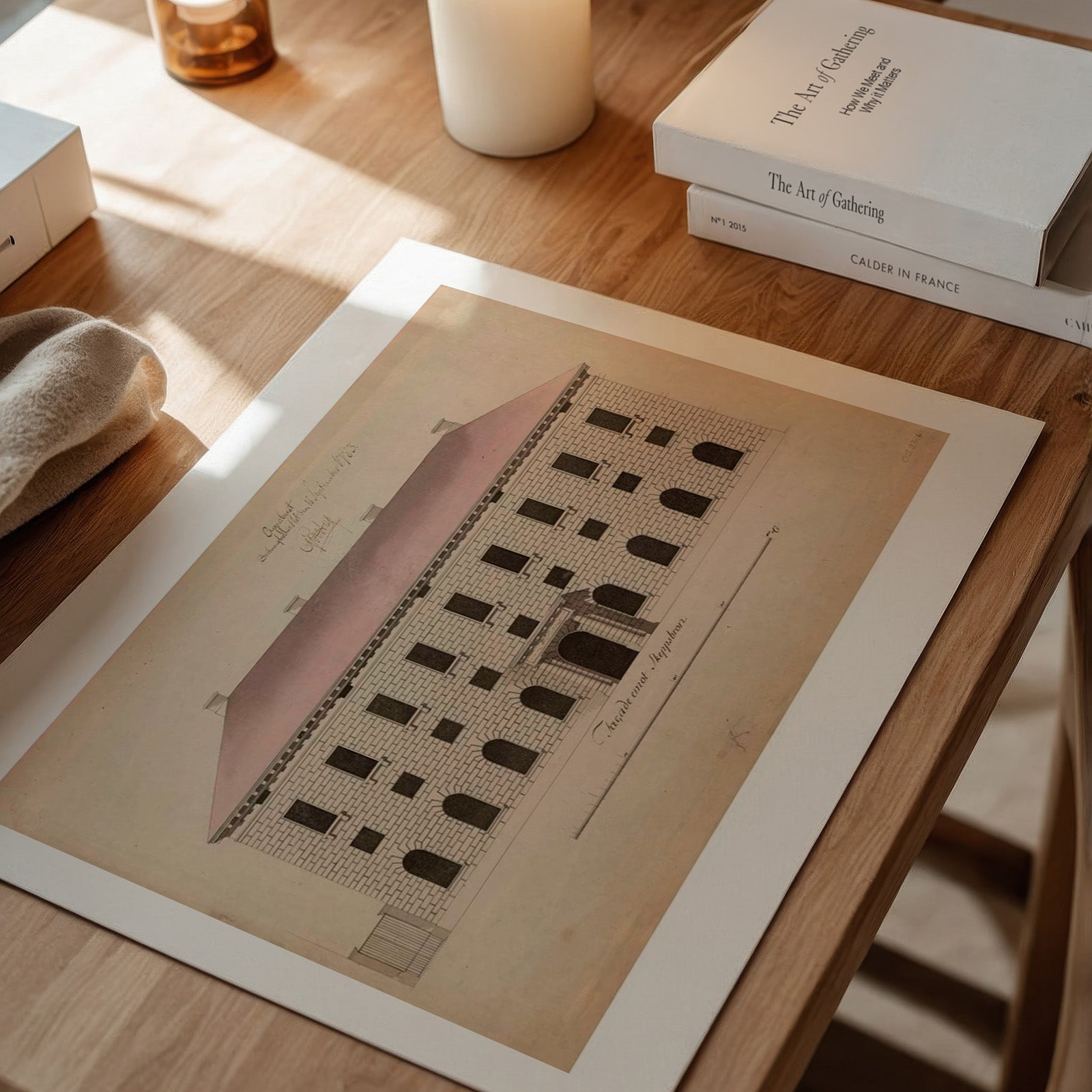 Customs Warehouse 1783 as wall art in an inspiring interior setting