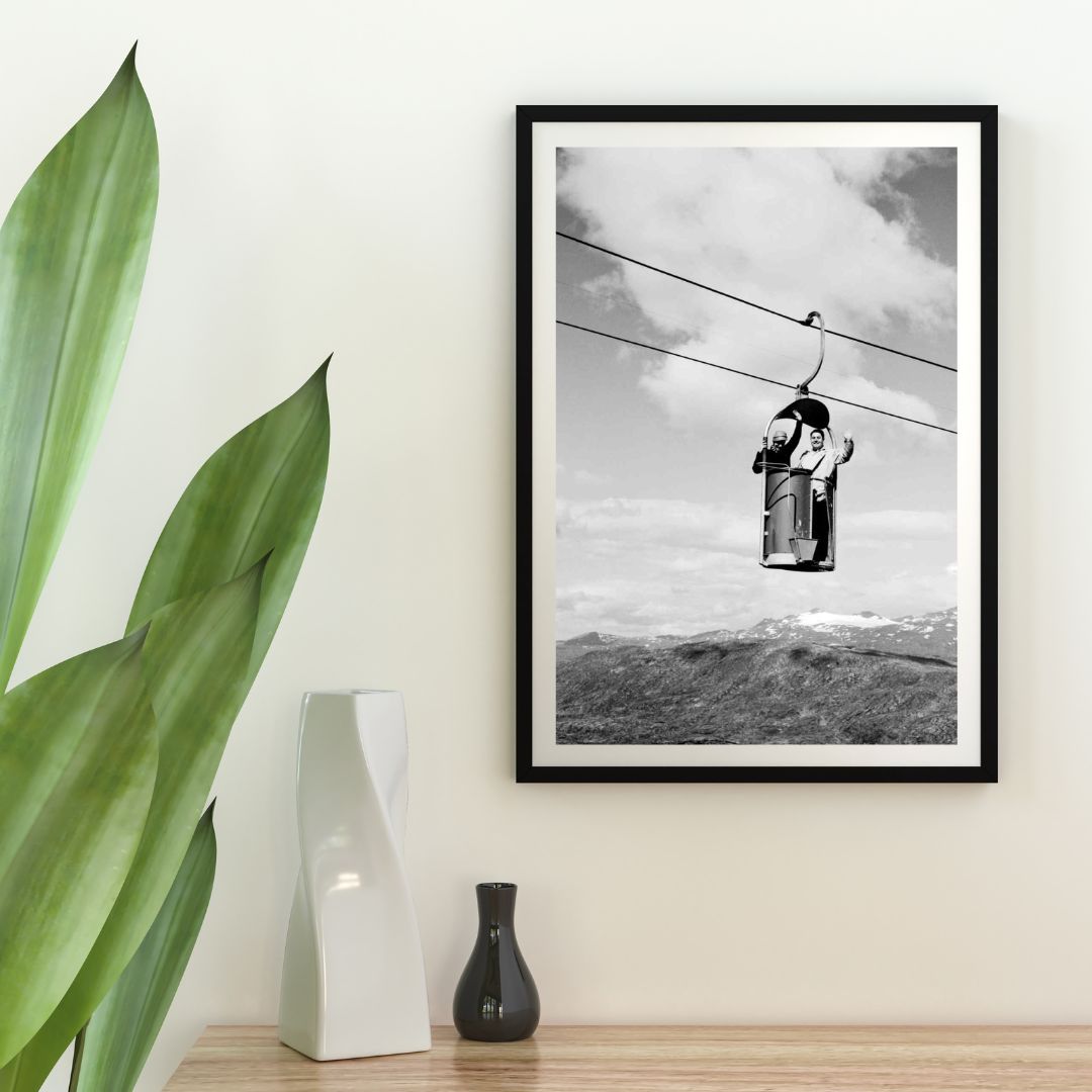 The Cable Car, Riksgränsen 1956 as a historic photograph and poster from Historly – image 2