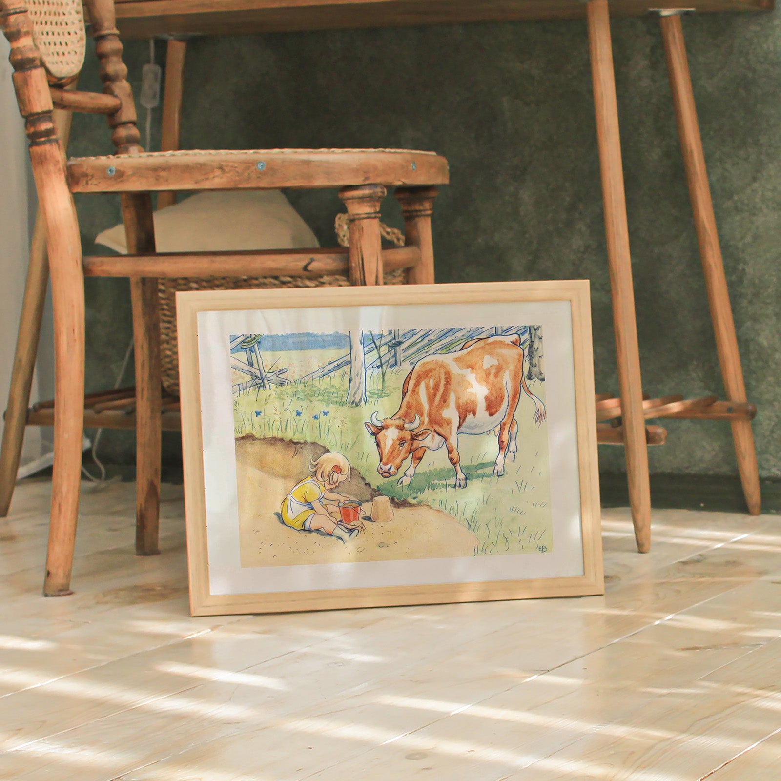Little Miss Annika as wall art in an inspiring interior setting