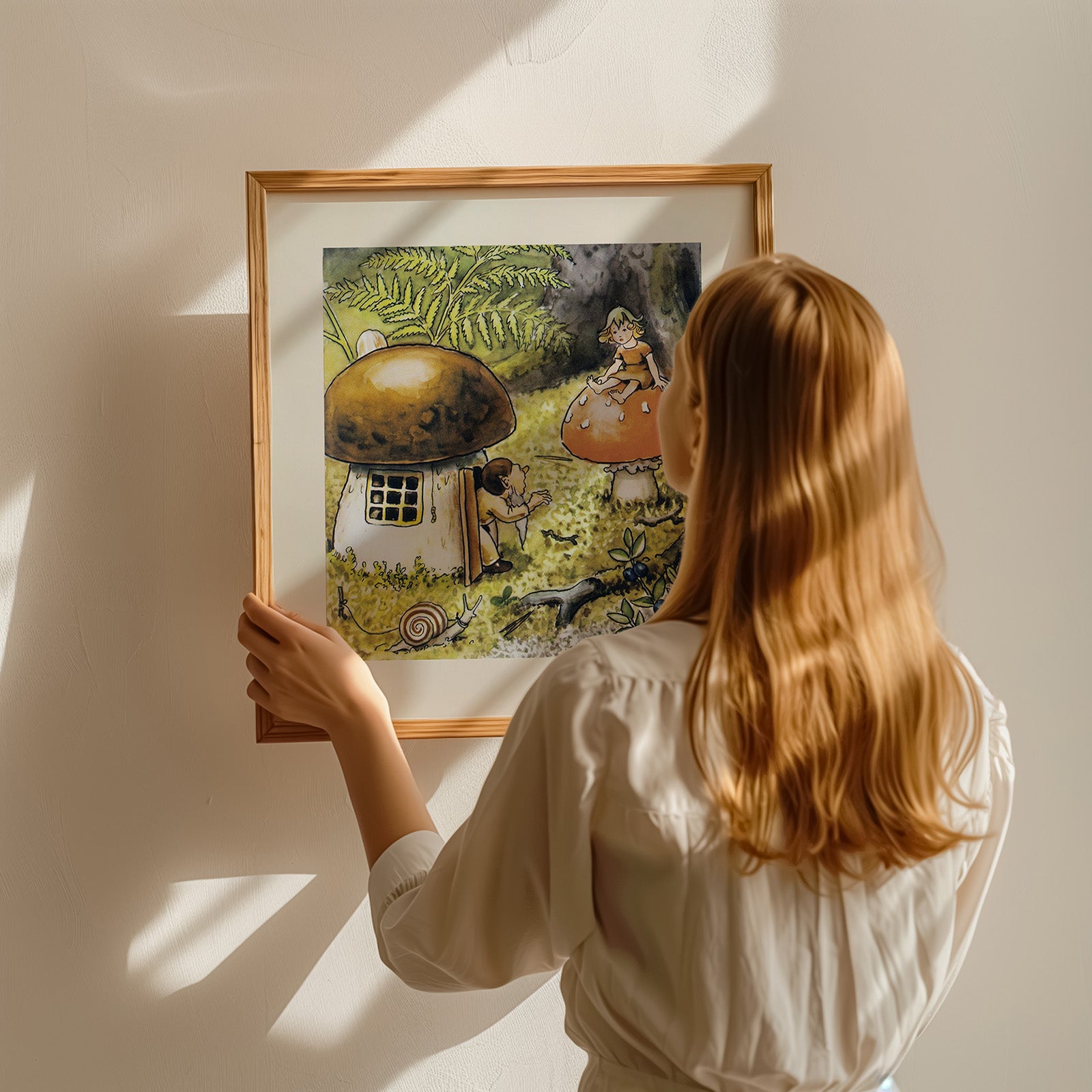 Ocke, Nutta and Pillerill as wall art in an inspiring interior setting