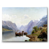 Bridal Escort on the Hardanger Fiord som canvastavla från Historly – bild 1