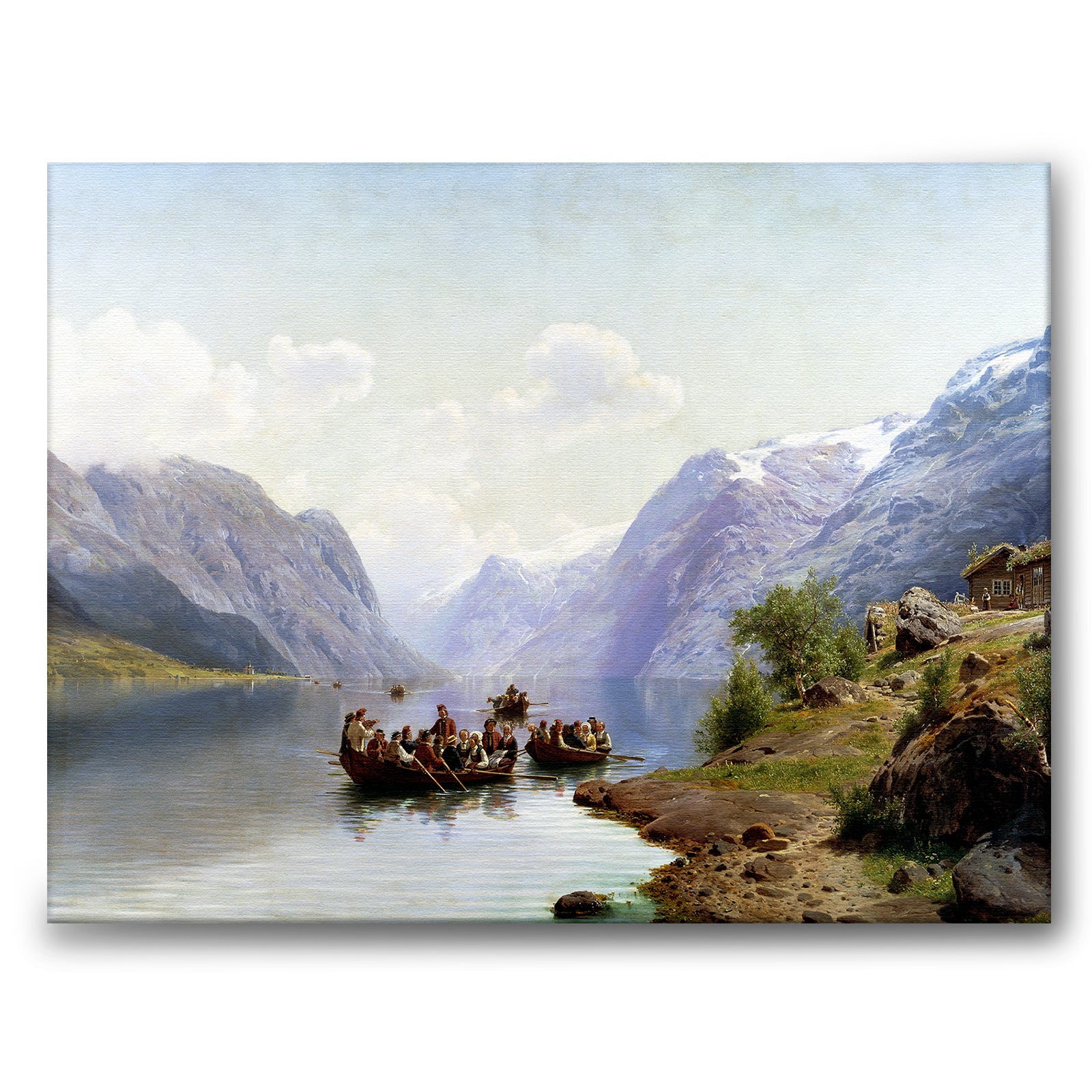 Bridal Escort on the Hardanger Fiord som canvastavla från Historly – bild 1
