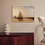 The Dort Packet-Boat from Rotterdam Becalmed av William Turner som väggkonst i inspirerande inredningsmiljö