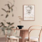 August Strindberg som väggkonst i inspirerande inredningsmiljö