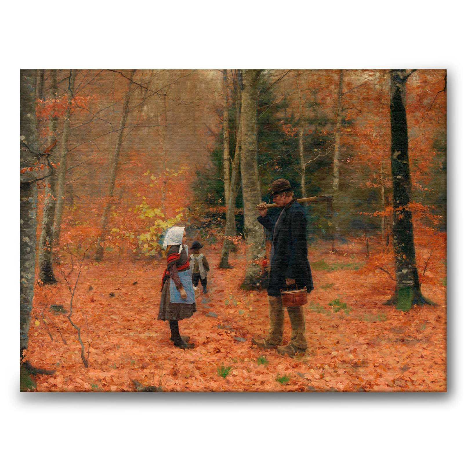The Woodman and his Children som canvastavla från Historly – bild 1