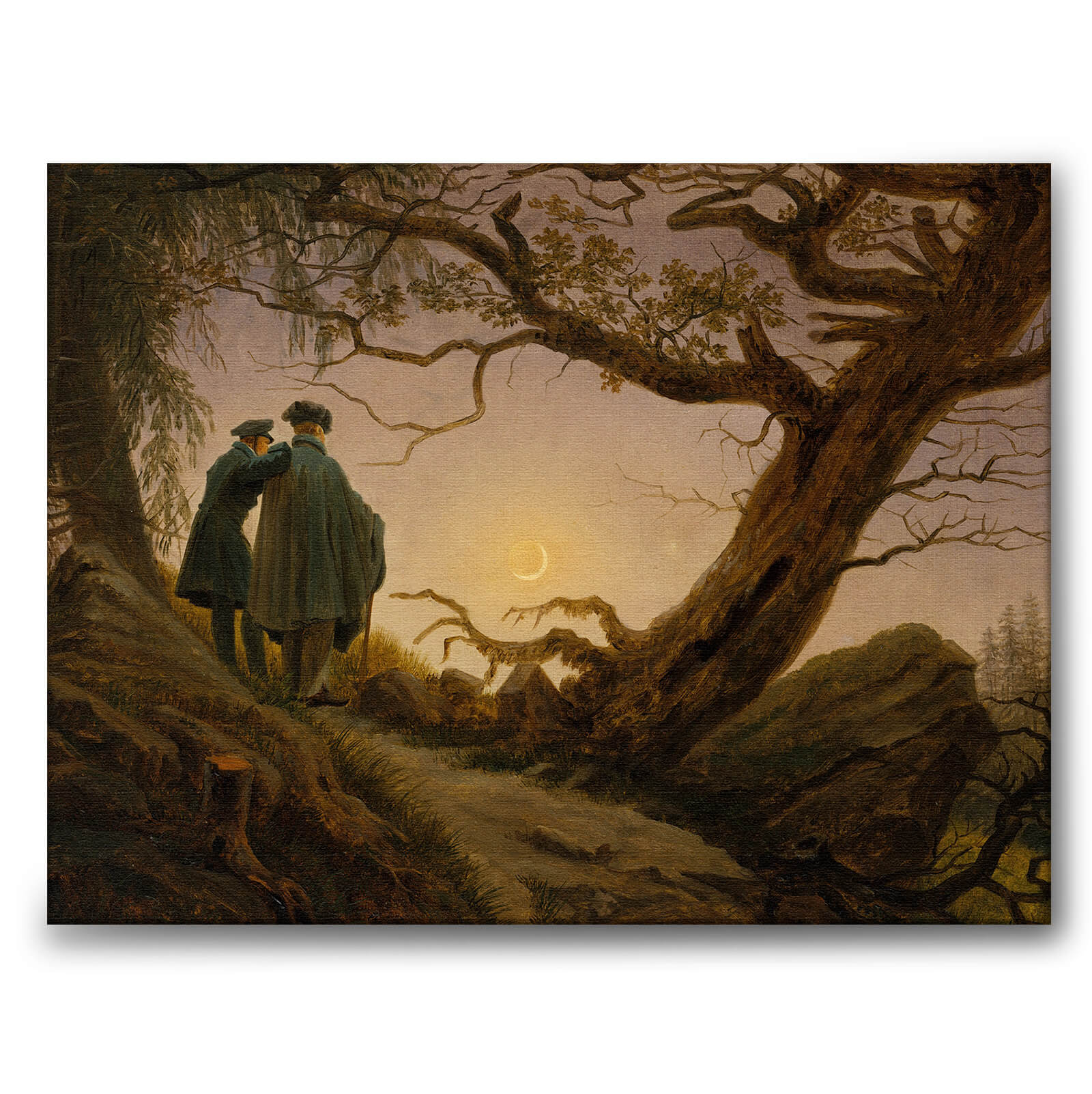 Two Men Contemplating the Moon som canvastavla från Historly – bild 1