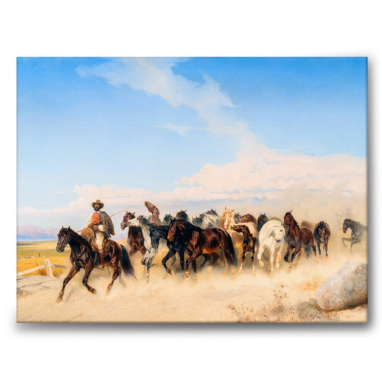 Horses at the Campagna som canvastavla från Historly – bild 1