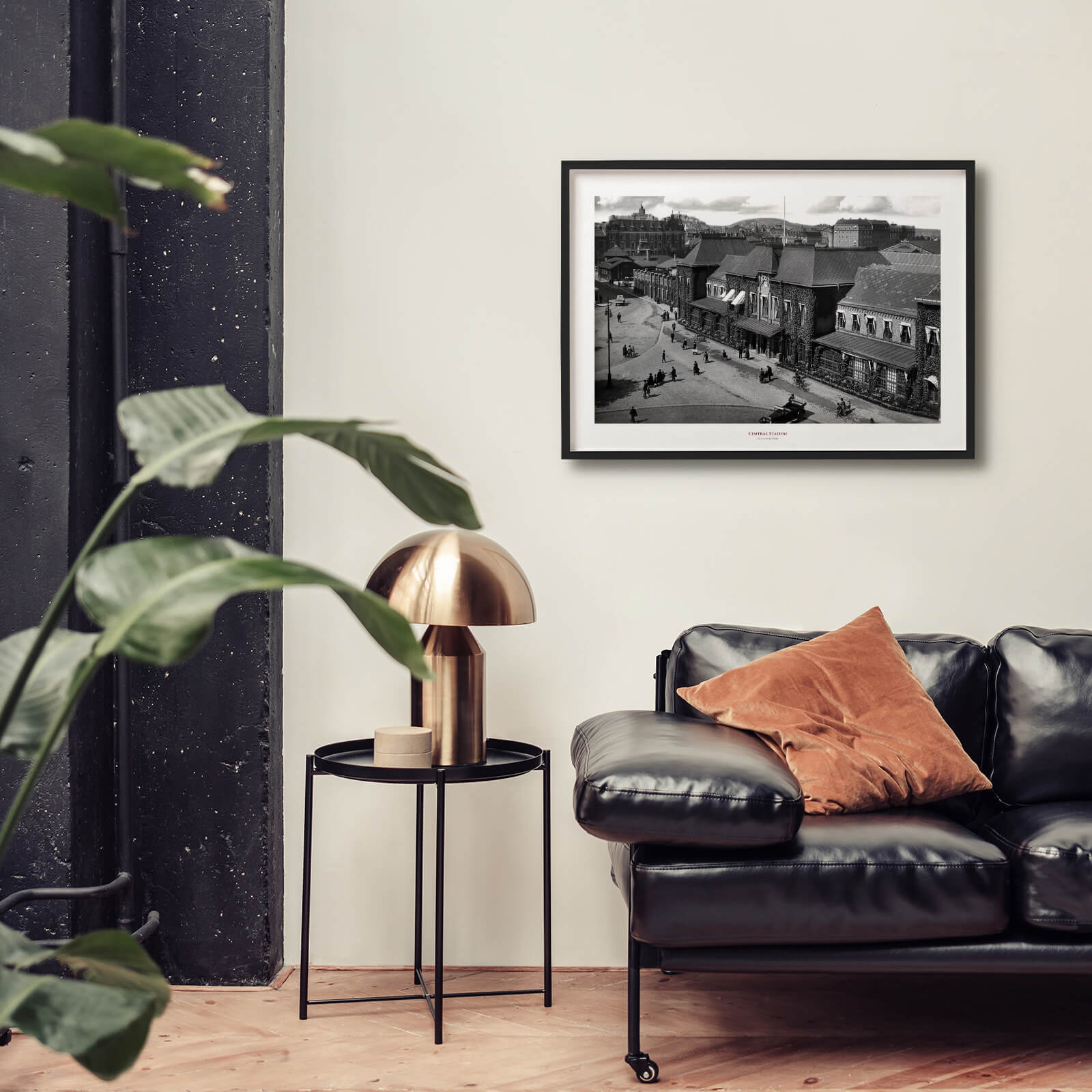 Gothenburg Central Station som väggkonst i inspirerande inredningsmiljö