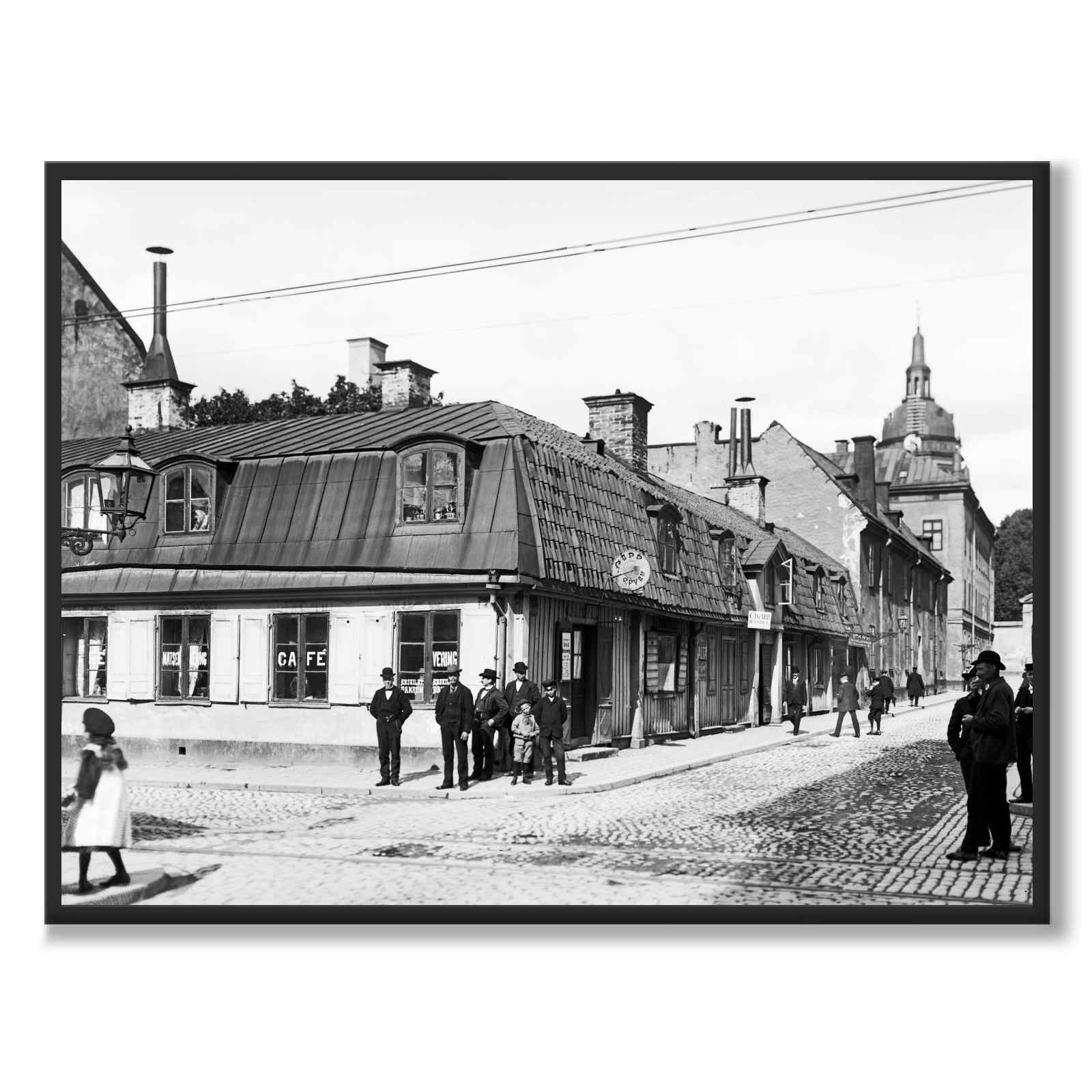 Folkungagatan som historisk Stockholmsposter från Historly – helbild utan vit kant