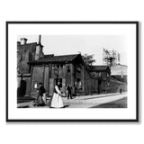 Medborgarplatsen 1890 som historisk Stockholmsposter från Historly – med vit kant utan titel