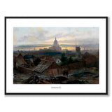 Södermalm 1873 som historisk Stockholmsposter från Historly – med vit kant och titel