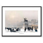 Karl Johans Torg som historisk Stockholmsposter från Historly – med vit kant och titel