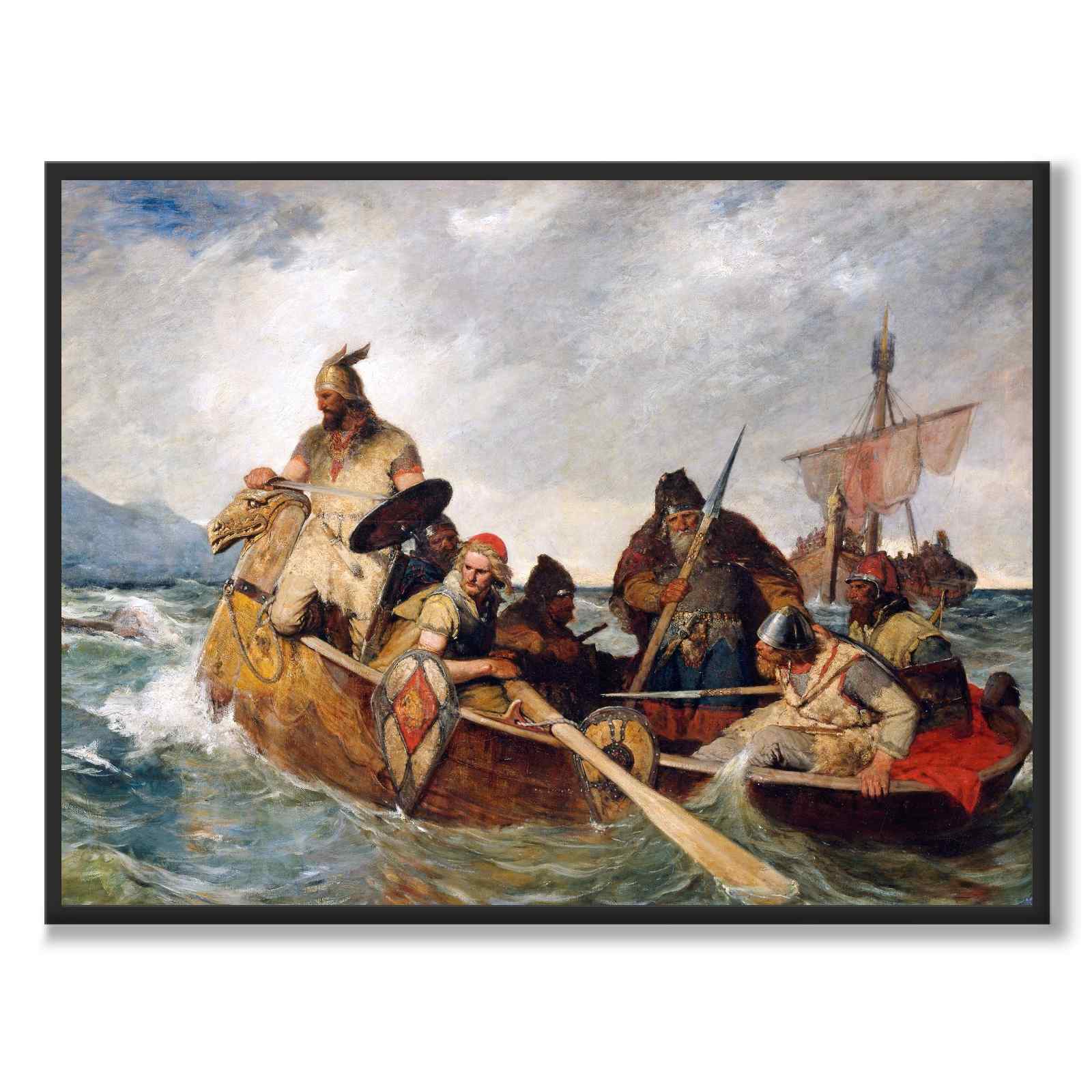 Norsemen Landing in Iceland som konstposter från Historly – helbild utan vit kant