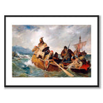 Norsemen Landing in Iceland som konstposter från Historly – med vit kant utan titel
