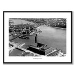 Stockholm City Hall som historisk Stockholmsposter från Historly – med vit kant och titel