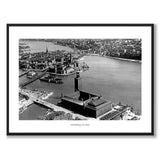 Stockholm City Hall som historisk Stockholmsposter från Historly – med vit kant och titel