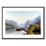 Bridal Escort on the Hardanger Fiord som konstposter från Historly – med vit kant utan titel