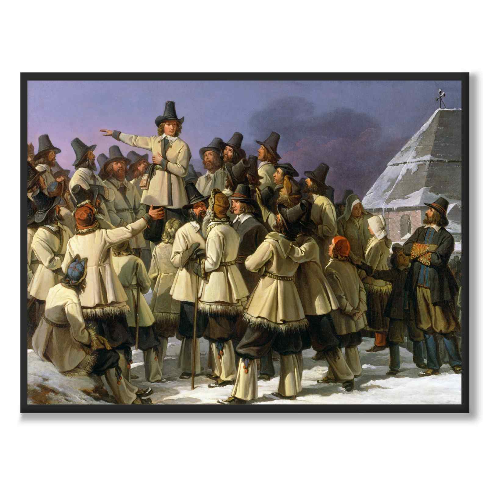 Gustav Vasa Addressing Men from Dalarna som historisk Stockholmsposter från Historly – helbild utan vit kant