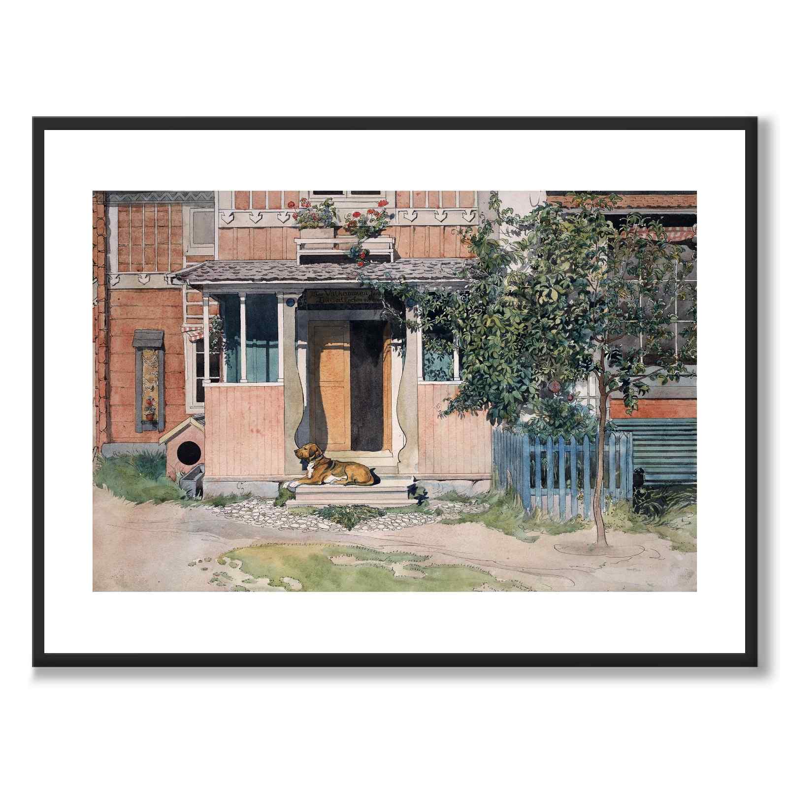 The Veranda av Carl Larsson som konstposter från Historly – med vit kant utan titel