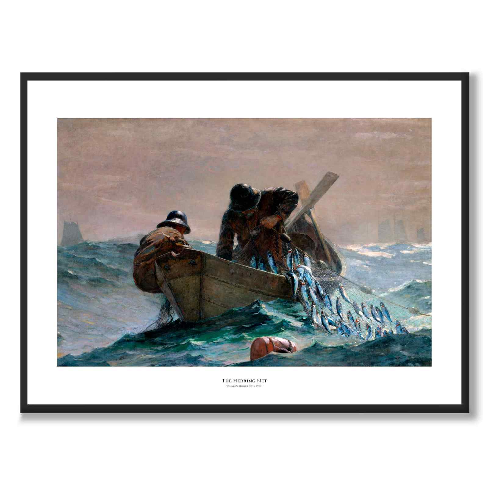 The Herring Net som konstposter från Historly – med vit kant och titel
