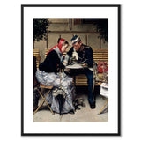 Outside the Café A Porta, Copenhagen som konstposter från Historly – med vit kant utan titel