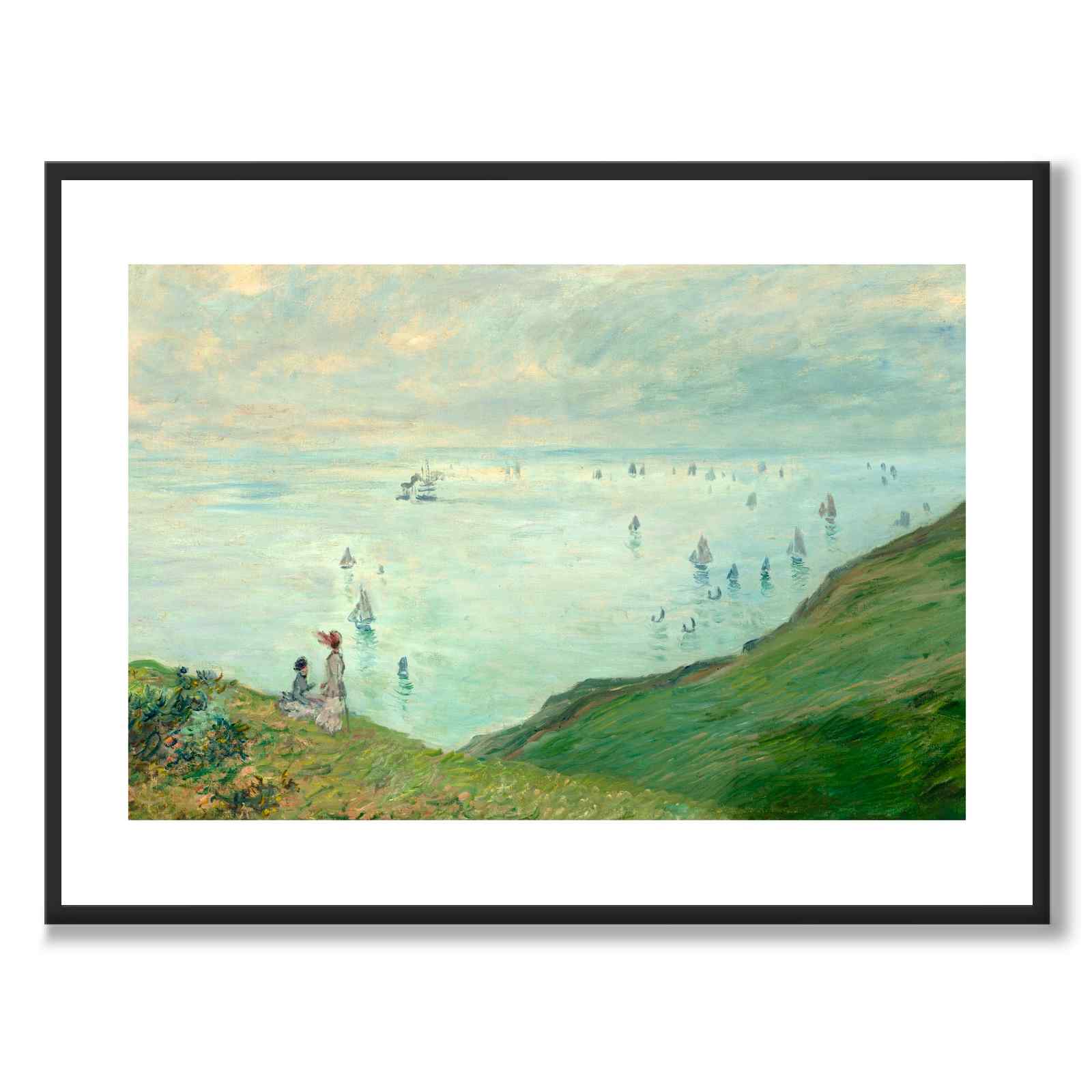 Cliffs at Pourville av Claude Monet som konstposter från Historly – med vit kant utan titel