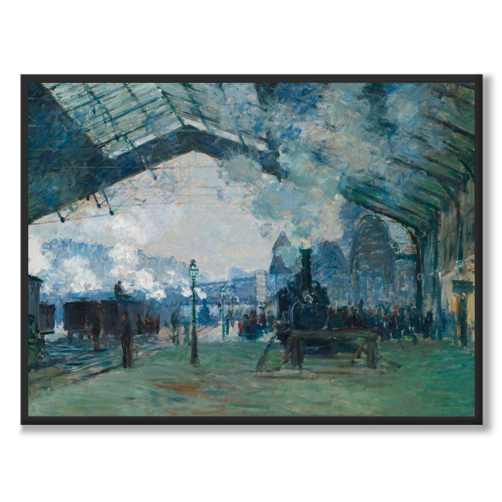 Arrival of the Normandy Train av Claude Monet som konstposter från Historly – helbild utan vit kant