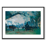 Arrival of the Normandy Train av Claude Monet som konstposter från Historly – med vit kant utan titel
