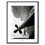 M/S Gripsholm som historiskt fotografi och poster från Historly – med vit kant och titel