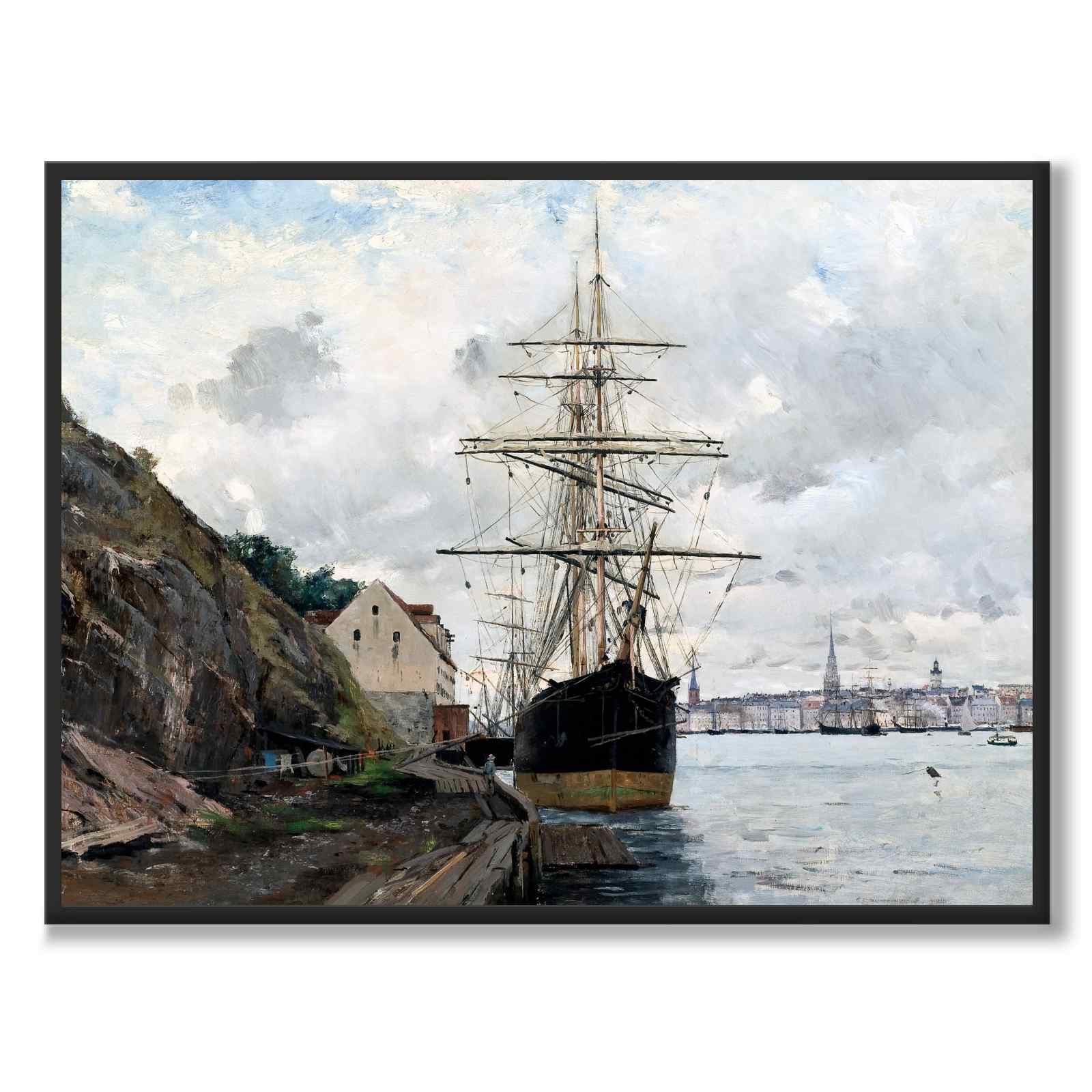 Sea Approach to Stockholm som historisk Stockholmsposter från Historly – helbild utan vit kant
