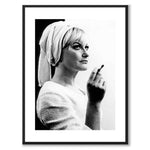 Monica Zetterlund som historiskt fotografi och poster från Historly – med vit kant utan titel