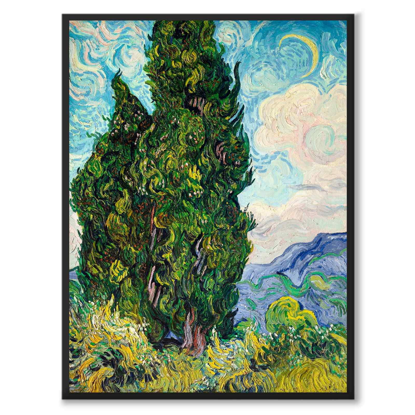 Cypresses som konstposter från Historly – helbild utan vit kant