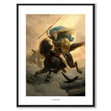 The Valkyrie som poster med nordisk mytologi och folktro från Historly – med vit kant och titel