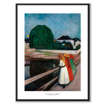 The Girls on the Bridge av Edvard Munch som konstposter från Historly – med vit kant och titel