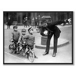 Tandem Biking som poster till barnrum från Historly – helbild utan vit kant