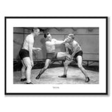 Wrestling som historiskt fotografi och poster från Historly – med vit kant och titel