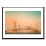 The Royal Palace som historisk Stockholmsposter från Historly – med vit kant och titel