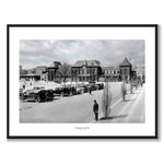 Gothenburg Central Station som historisk Göteborgsposter från Historly – med vit kant och titel