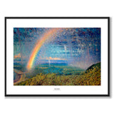 Rainbow av Nils Kreuger som konstposter från Historly – med vit kant och titel