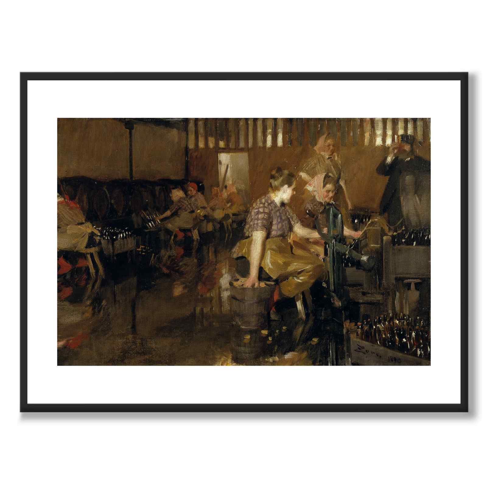 The Little Brewery av Anders Zorn som konstposter från Historly – med vit kant utan titel