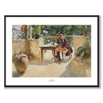 The Vine av Carl Larsson som konstposter från Historly – med vit kant och titel
