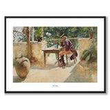 The Vine av Carl Larsson som konstposter från Historly – med vit kant och titel