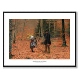 The Woodman and his Children som konstposter från Historly – med vit kant och titel