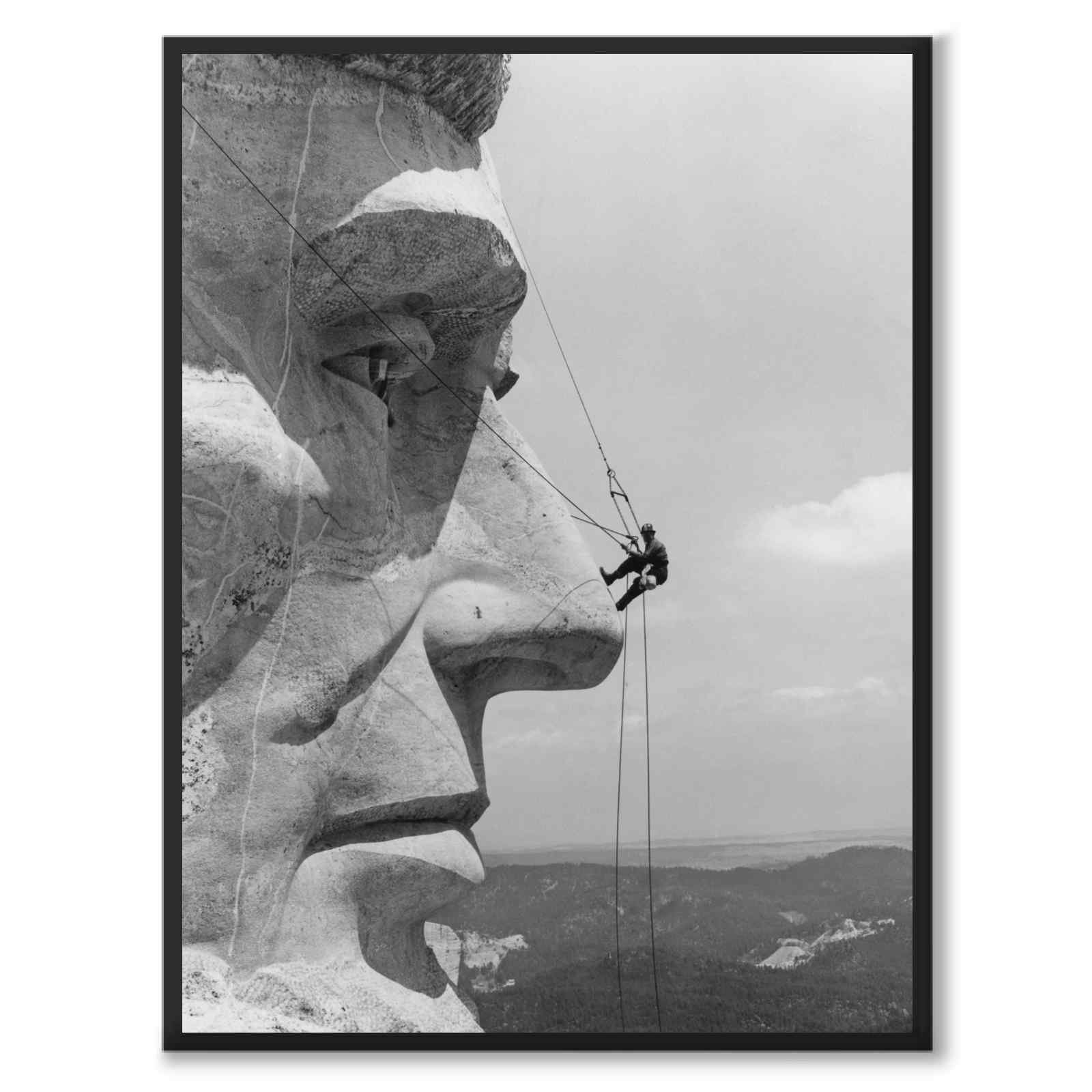 Mount Rushmore som historiskt fotografi och poster från Historly – helbild utan vit kant