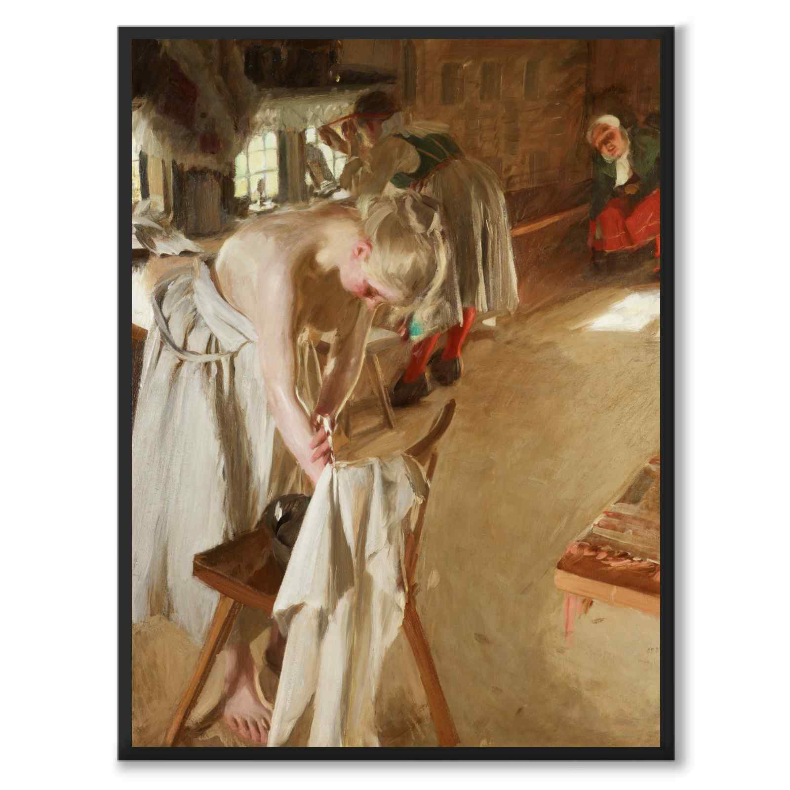 Söndagsmorgon av Anders Zorn som poster från Historly – helbild utan vit kant