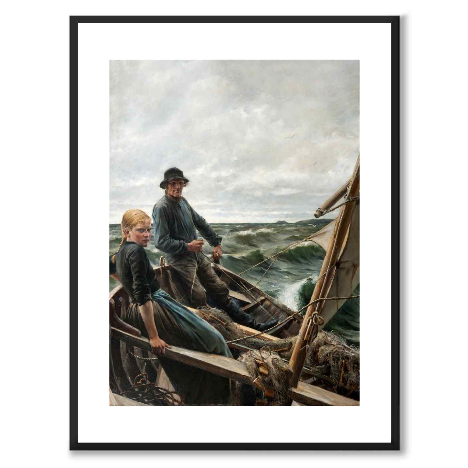 At Sea av Albert Edelfelt som konstposter från Historly – med vit kant utan titel
