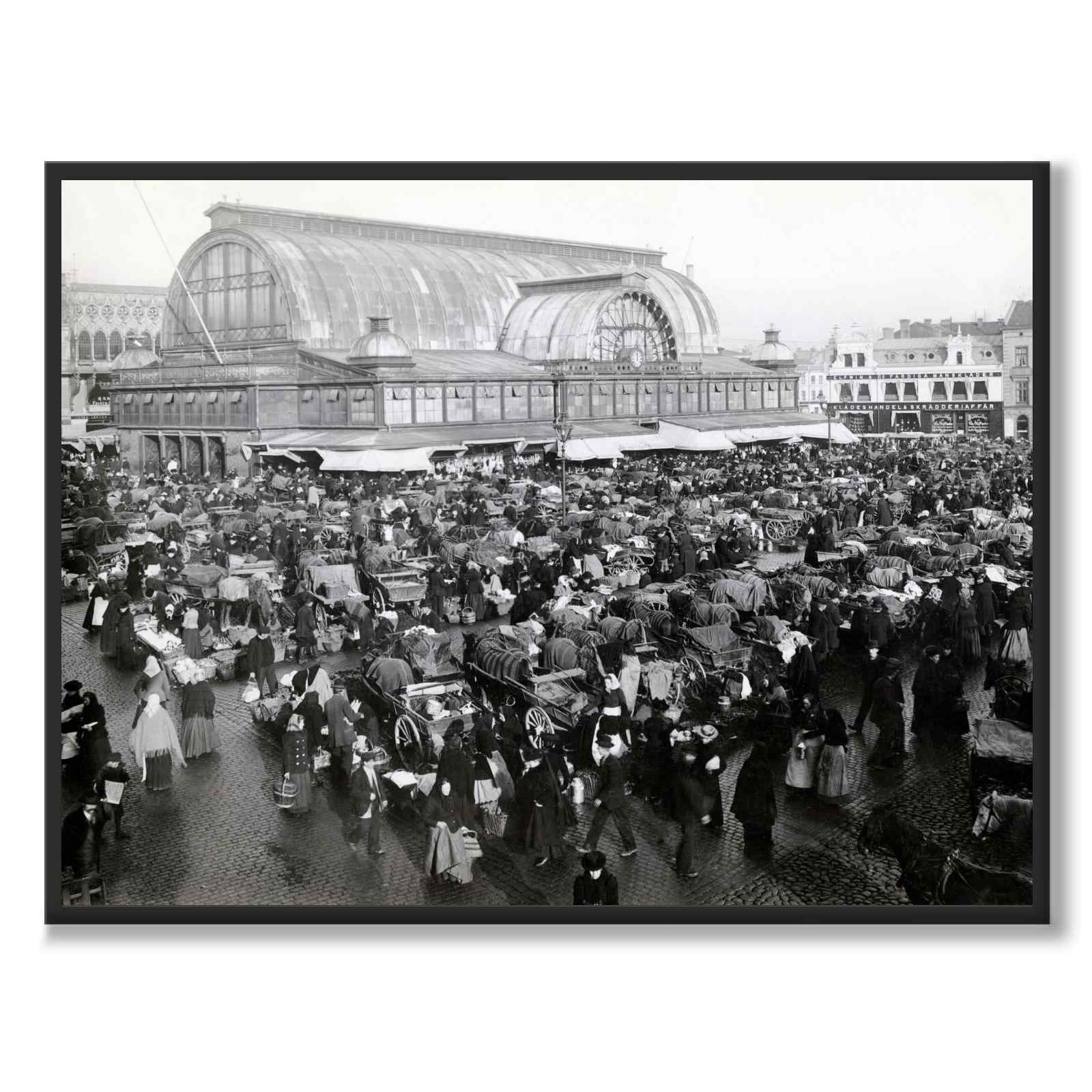 Saluhallen som historisk Göteborgsposter från Historly – helbild utan vit kant