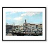 Gustaf Adolfs Torg som historisk Göteborgsposter från Historly – med vit kant utan titel