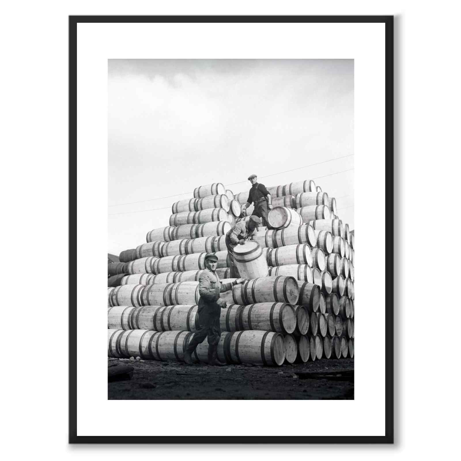 Island 1950 som historiskt fotografi och poster från Historly – med vit kant utan titel