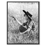 Cowboy som historiskt fotografi och poster från Historly – helbild utan vit kant
